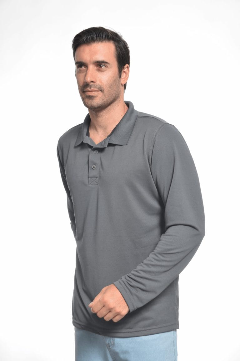 playera polo gris